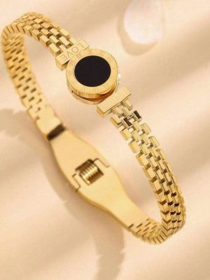 Timeless Roman Numeral Engraved Bangle