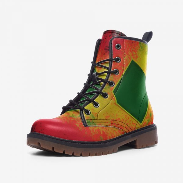 Rasta Blaze Combat Boot – Bold Island Energy in Every Step