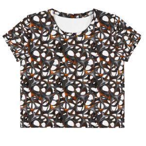 Rejey Liquid Metal Crop Tee – Statement Fit (Drop 002)