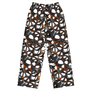 RJ “Molten Core” Wide-Leg Statement Pants – Unisex Streetwear