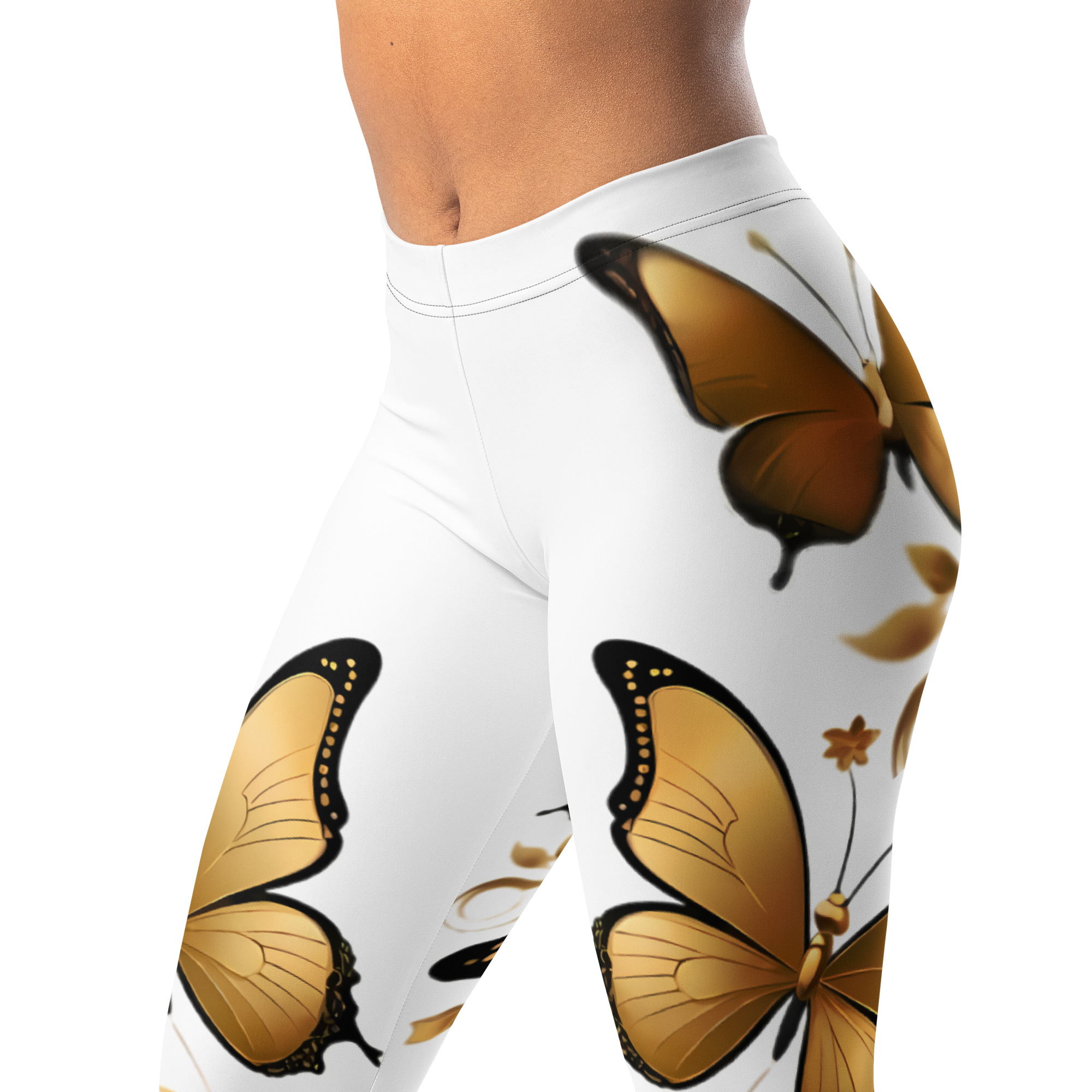 REJEY Golden Butterfly All-Over Print Leggings - Image 11