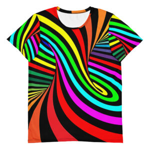REJEY Infinite Motion All-Over Print Men's Athletic T-Shirt