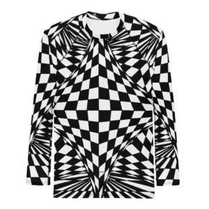REJEY Optical Distortion All-Over Print Men's Rash Guard